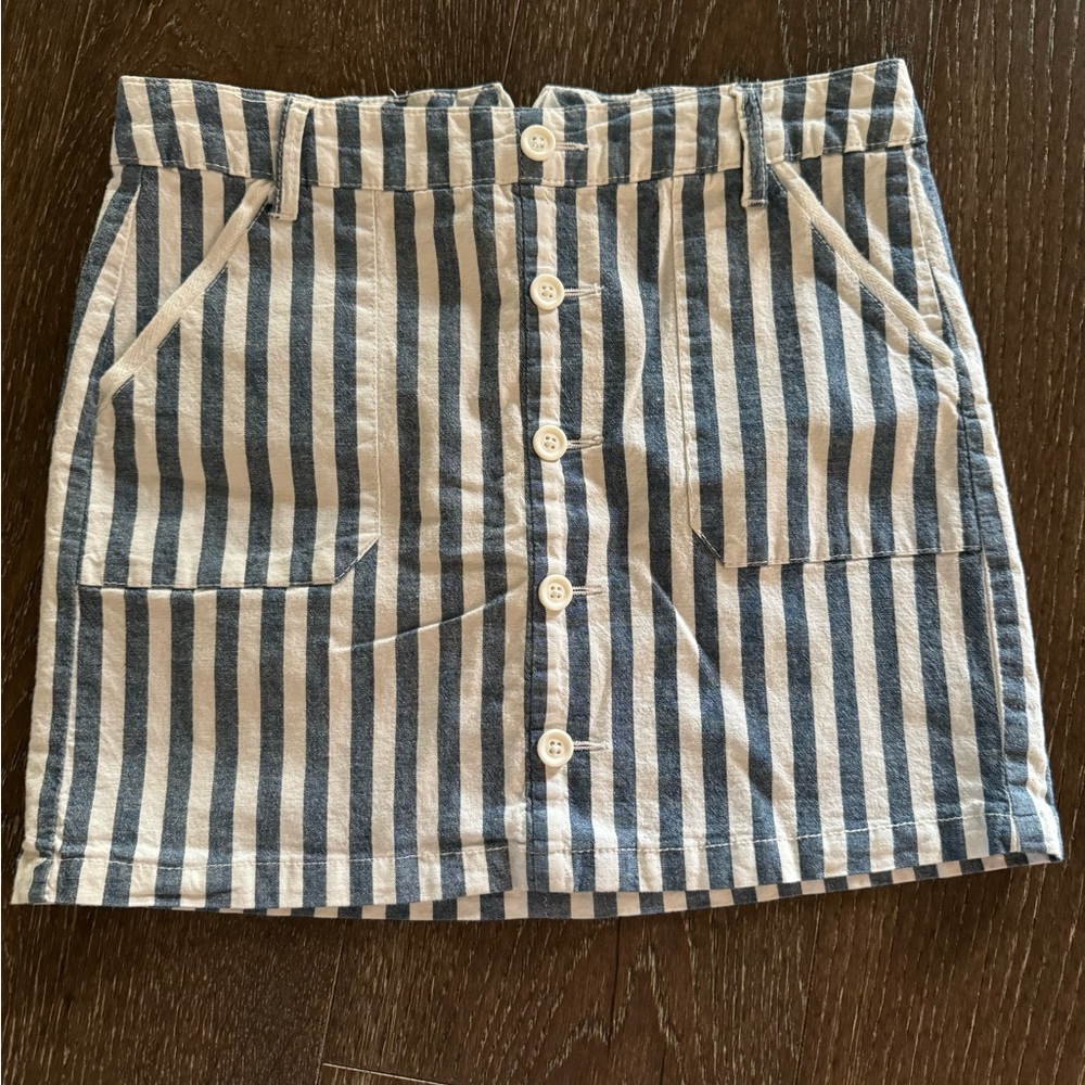 Rewash Vintage 90’s Y2K Denim Mini Skirt Juniors Size XL‎  Blue White Stripes